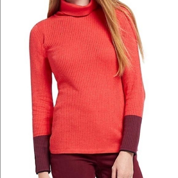 Nice + Zoe Balance Turtleneck Cotton-Blend Sweater - Picture 1 of 14